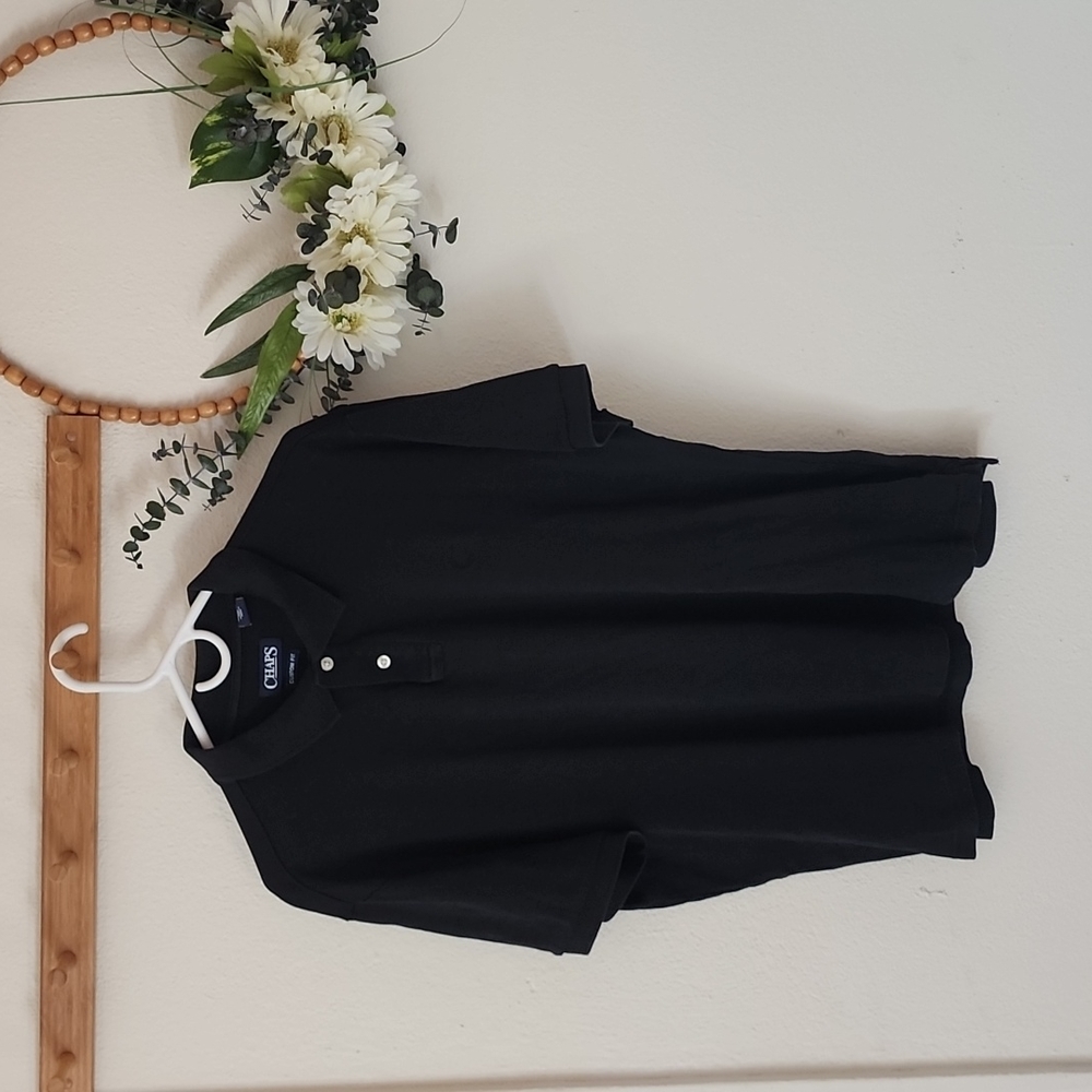 Chaps men polo shirt black